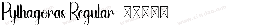 Pythagoras Regular字体转换